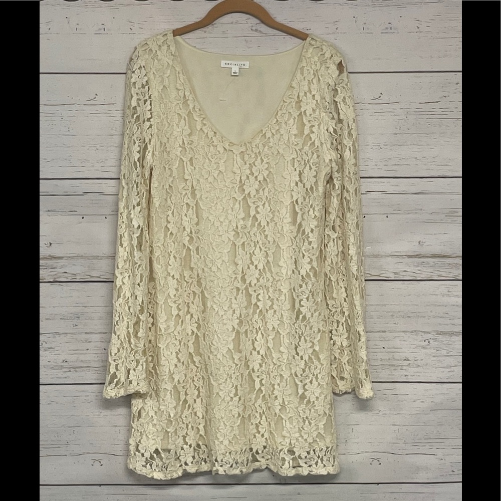 Socialite Lace Overlay Dress